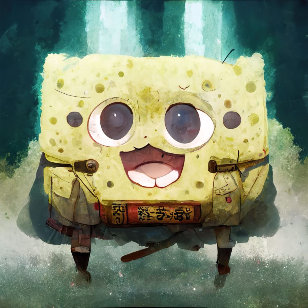 Éponge  Impression sur verre