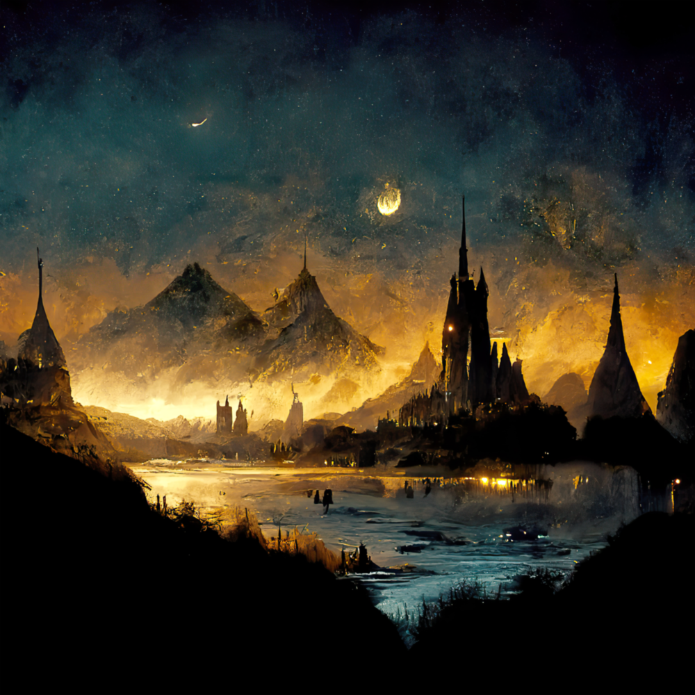 Cité perdue  Impression sur verre