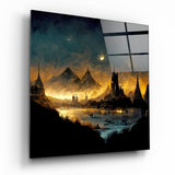 Quadro in vetro Lost City || Collezione Designer - 40x40 cm