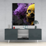 Smoky Skull Glass Wall Art  || Designer Collection | Insigne Art Design