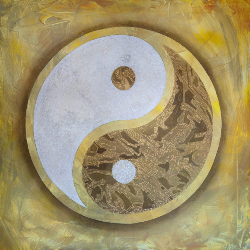 Ying Yang  Impression sur verre