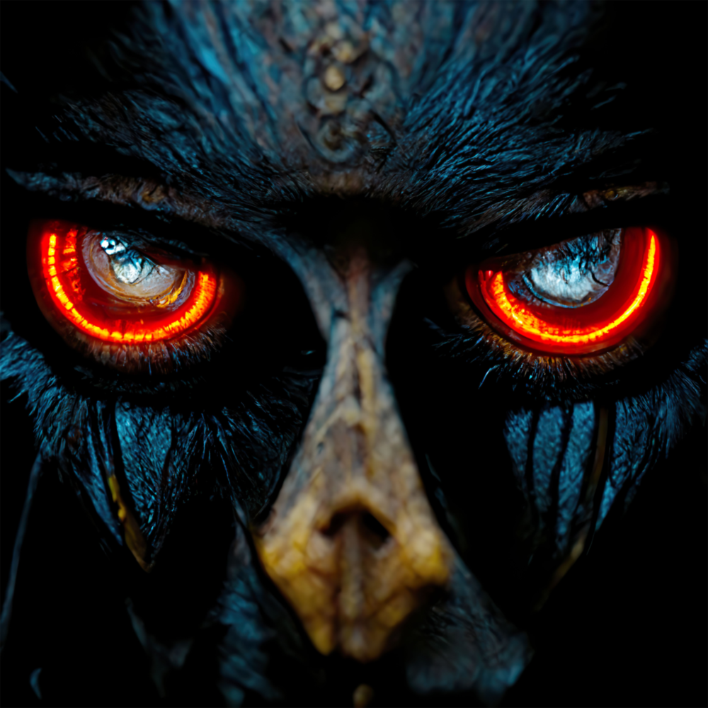 Anger in the Eyes Glass Wall Art  || Designers Collection