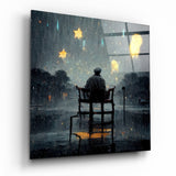 Glasbild „Sternregen" || Designer-Kollektion - 40x40 cm