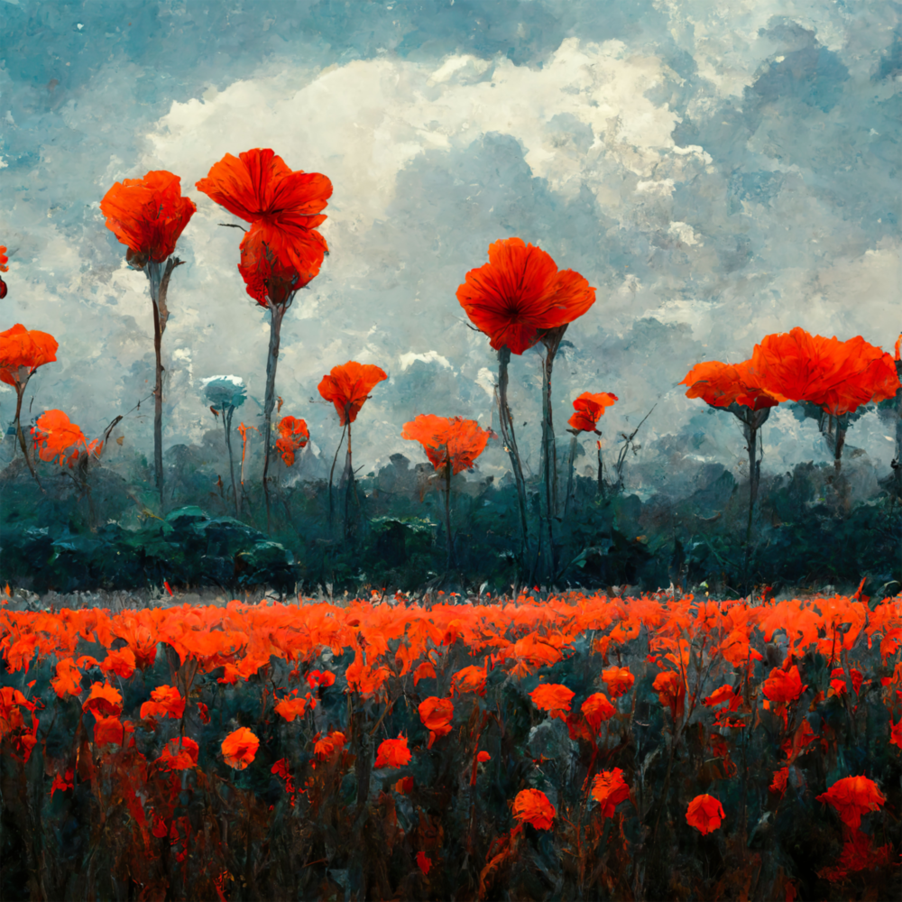 Arte della parete di vetro Papavero