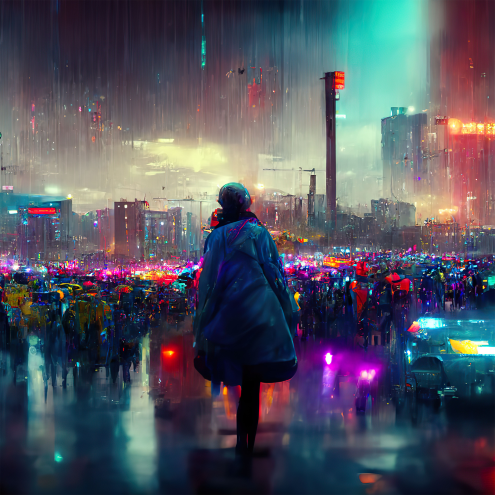 Contre la ville  Impression sur verre