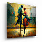 Tableau en verre Danser sous la pluie || Collection Designer - 40x40 cm