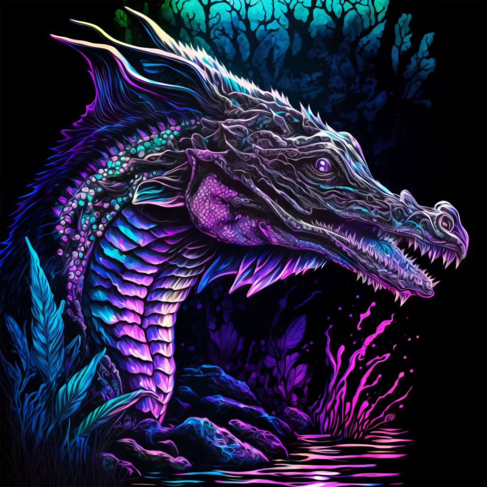 Arte de pared de vidrio de Drago || Collezione di designer