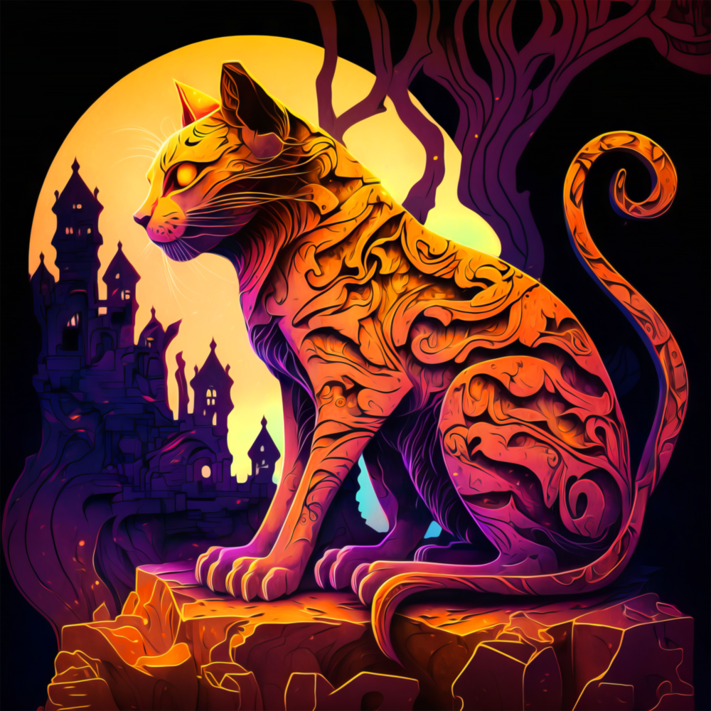 Arte de pared de vidrio de Antico gatto || Collezione di designer