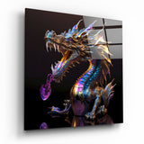 Cuadro de cristal Dragon's Roar || Colección de diseñadores - 40x40 cm