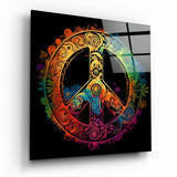 Glasbild Peace || Designer-Kollektion - 40x40 cm