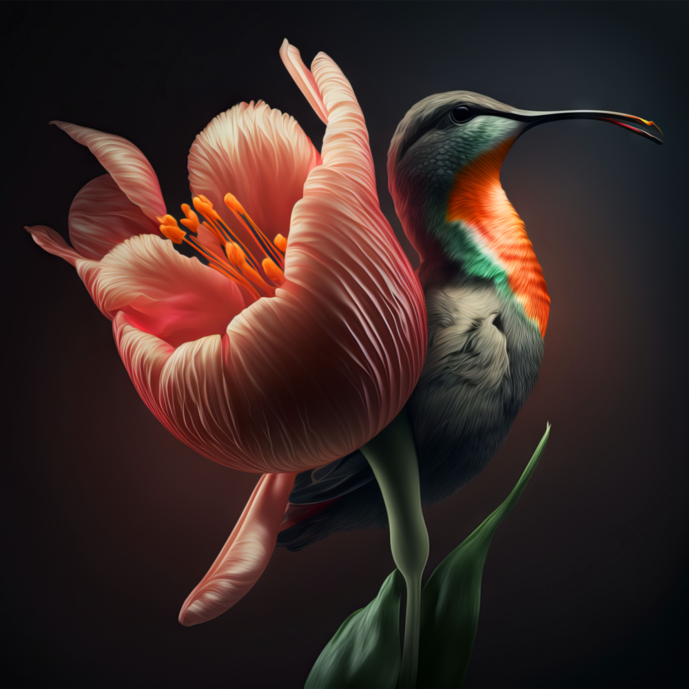 Arte della parete di vetro Bellezze tropicali || Collezione di designer