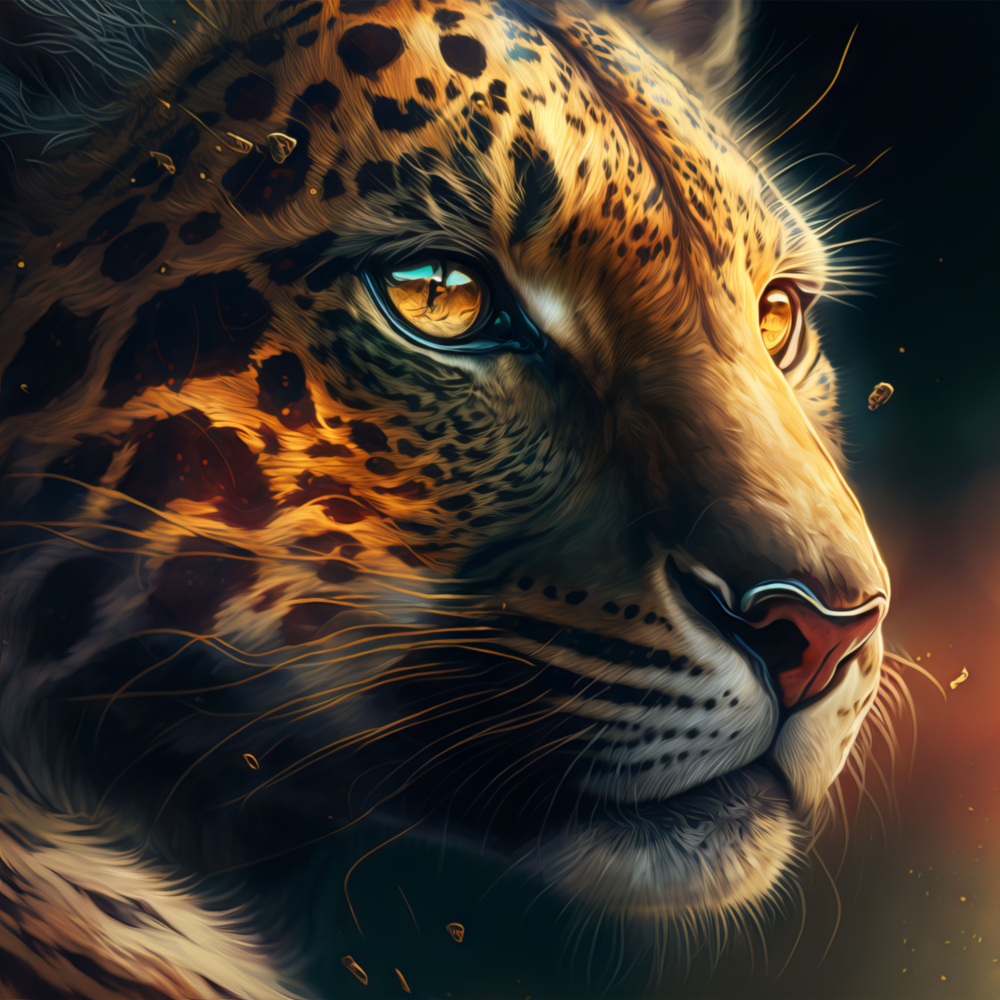 Arte de pared de vidrio de Leopardo || Collezione di designer