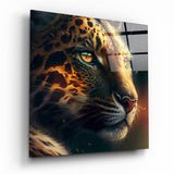 Cuadro de cristal Leopard || Colección de diseñadores - 40x40 cm