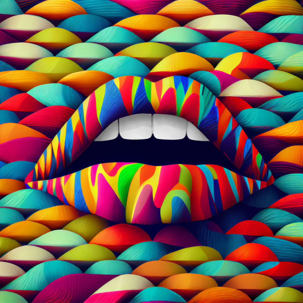 Lippen || Designer -Sammlung Glasbild