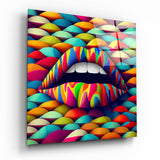 Quadro in vetro Lips || Collezione Designer - 40x40 cm