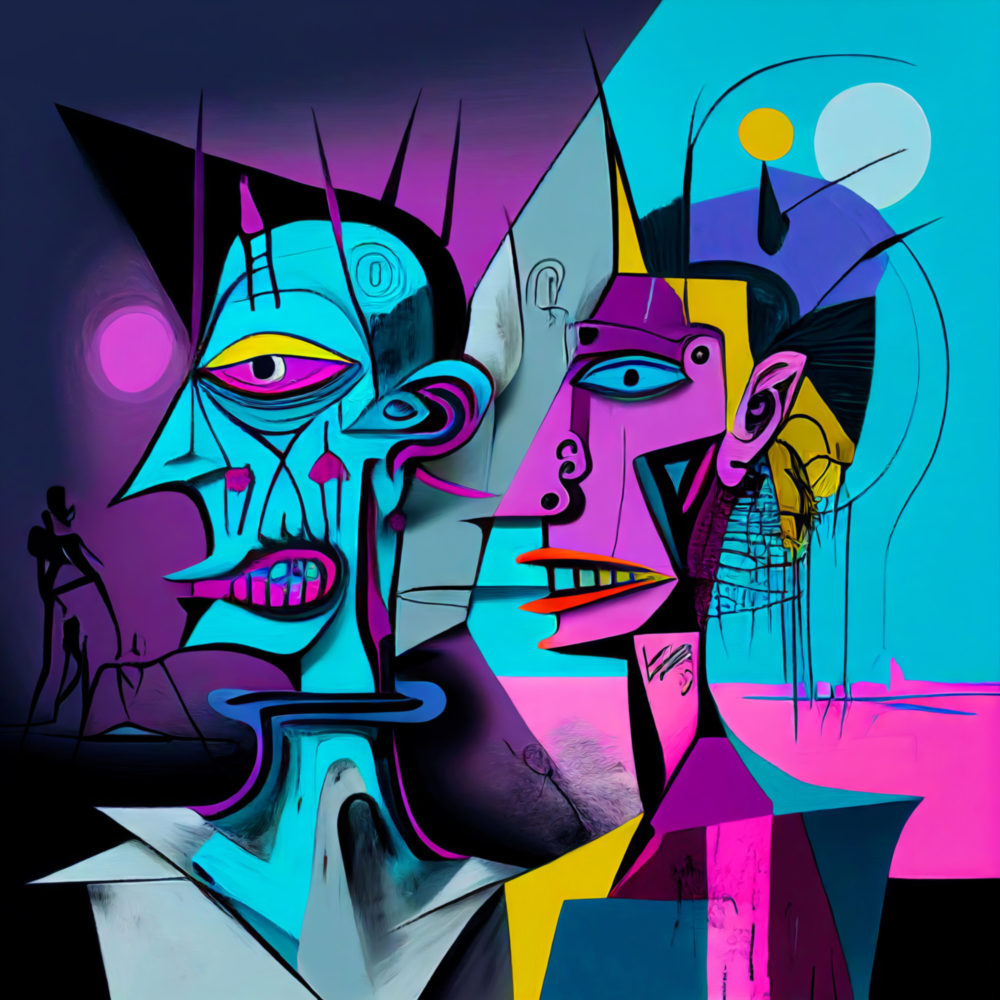 Arte de pared de vidrio de Mente di Picasso || Collezione di designer