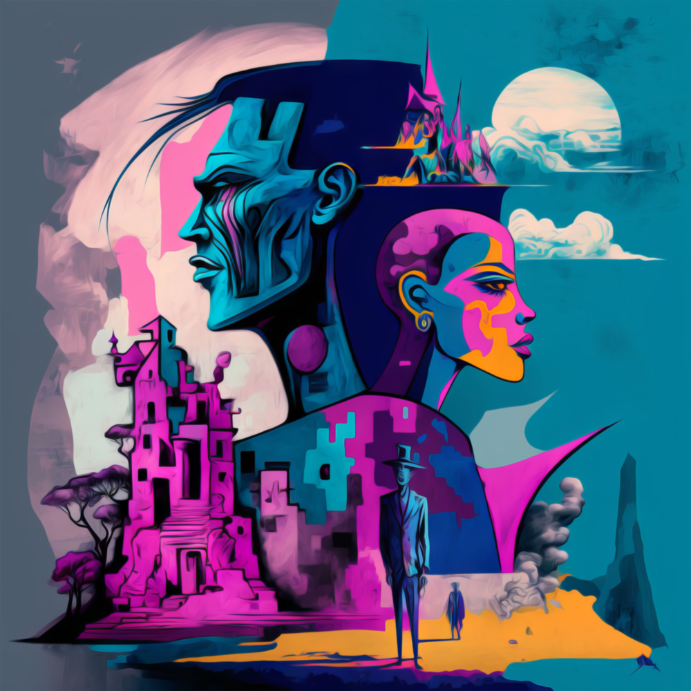 Picassos Verstand || Designer -Sammlung Glasbild