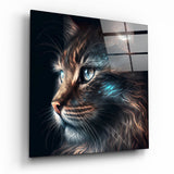 Glasbild Cat || Designer-Kollektion - 40x40 cm