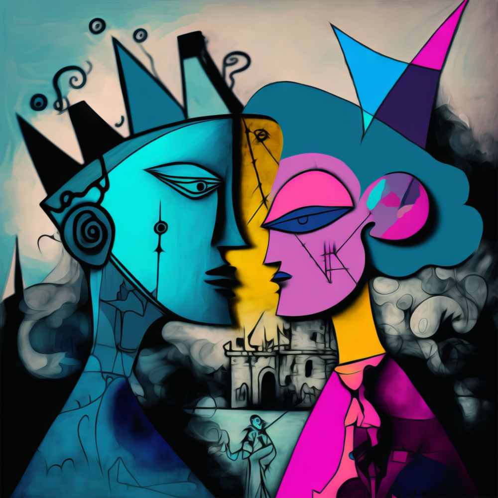 Picassos Verstand || Designer -Sammlung Glasbild