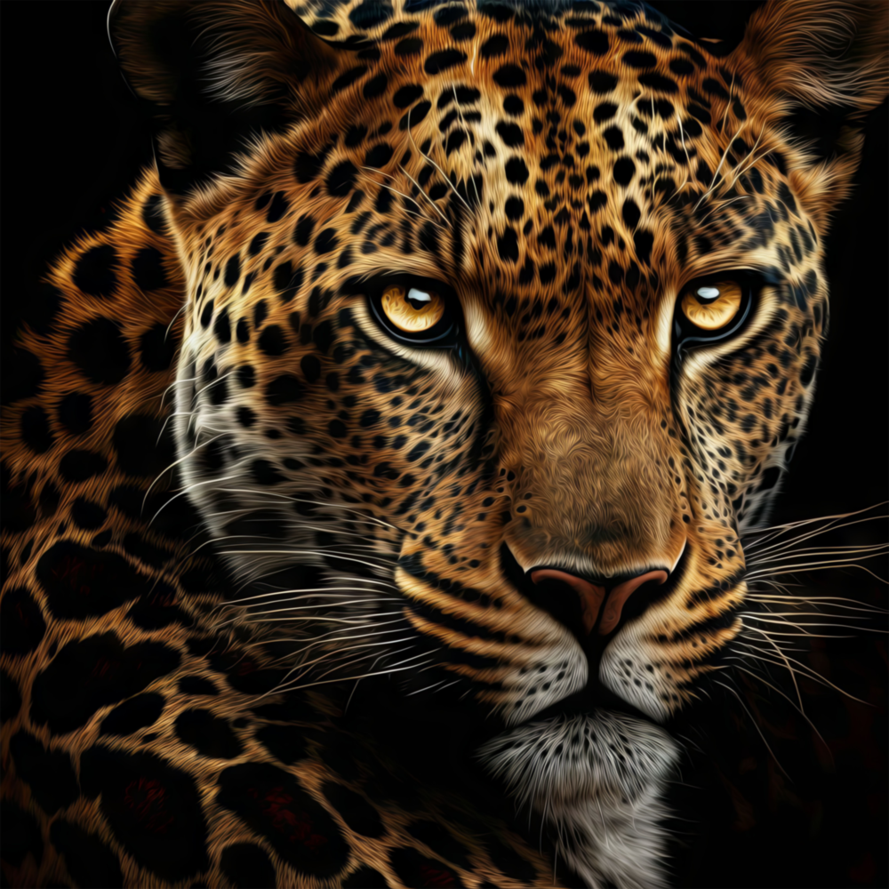 Leopard Glass Wall Art  || Designer Collection