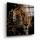 Quadro in vetro Leopard || Collezione Designer - 40x40 cm