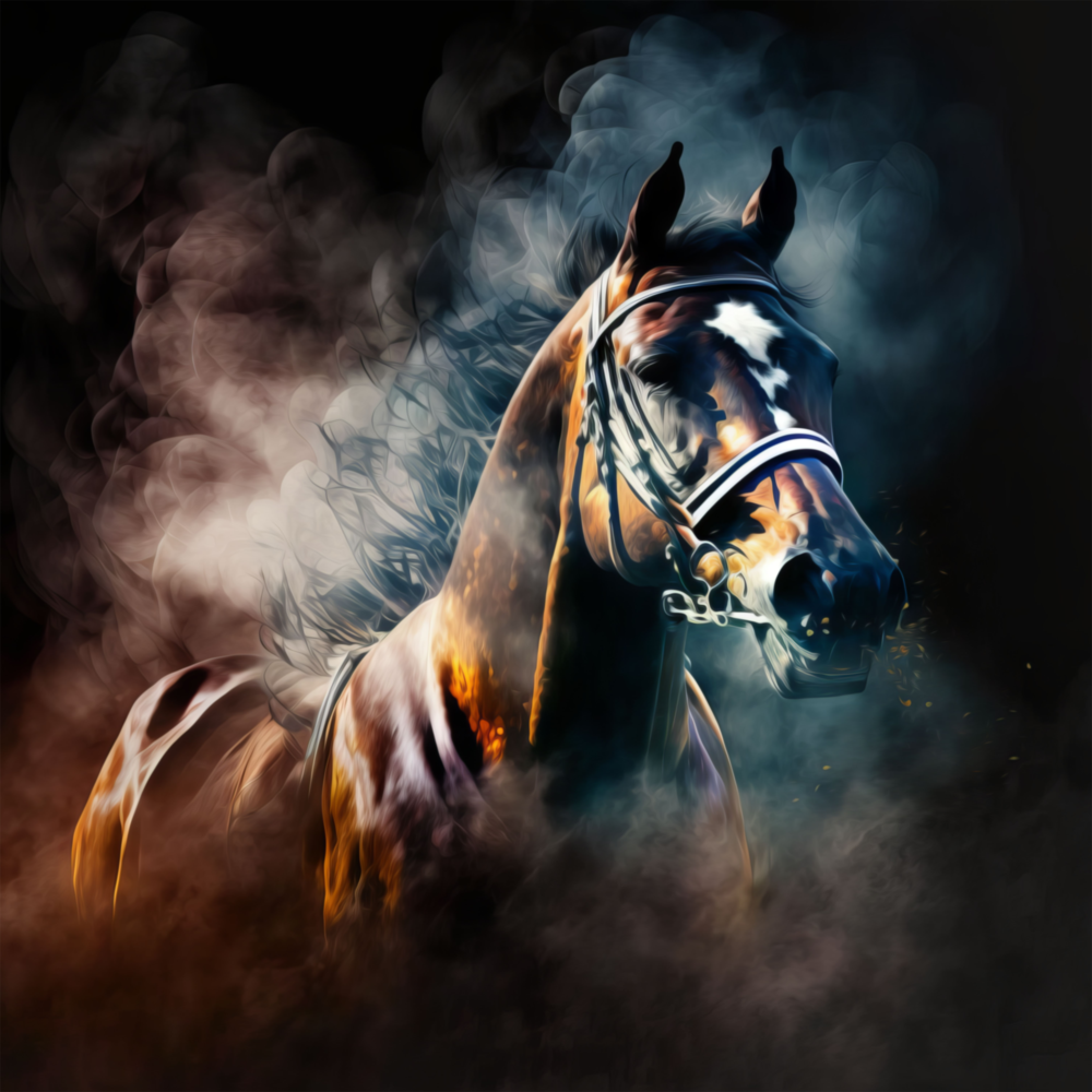 Pferd || Designer -Sammlung Glasbild