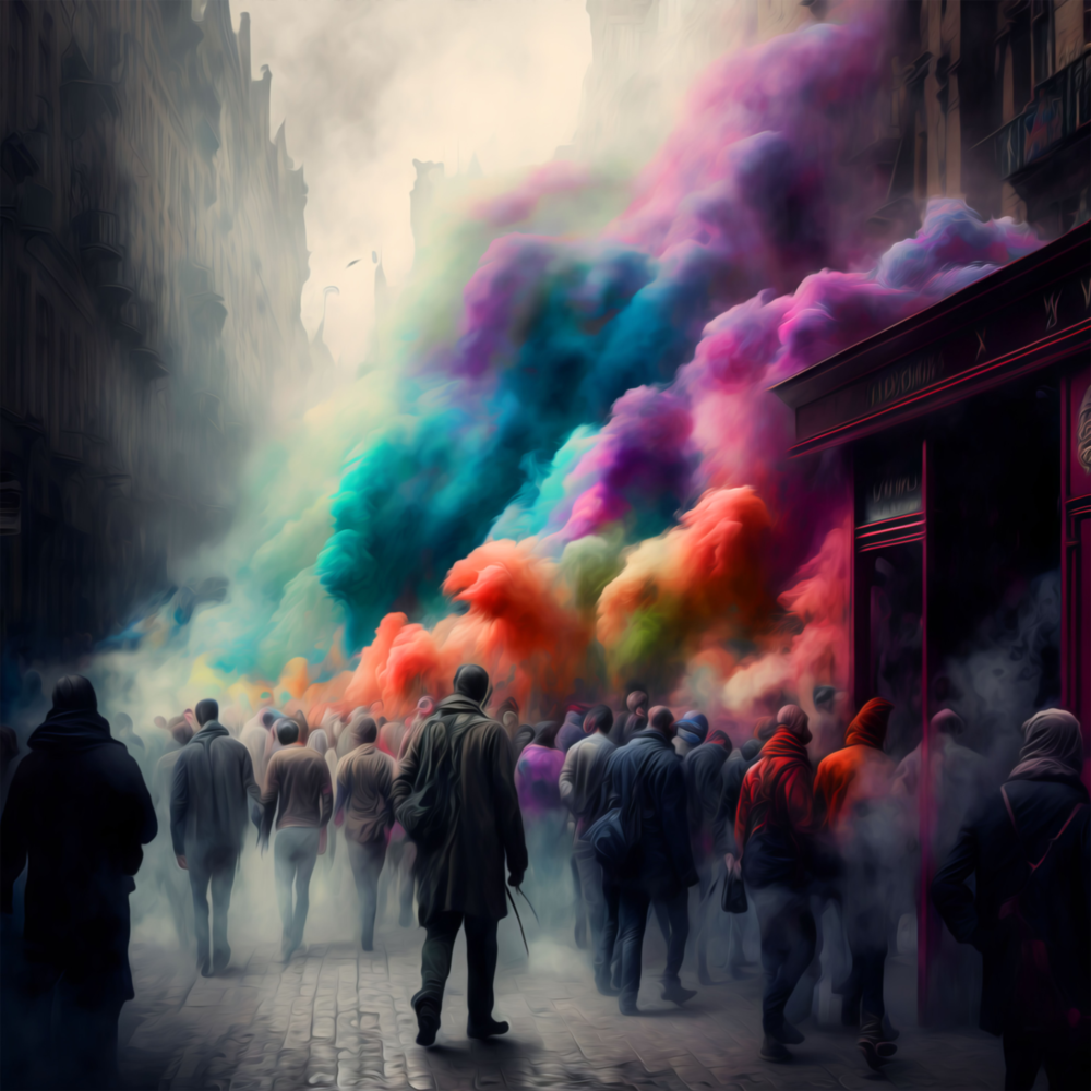 Arte della parete di vetro Escape || Collezione di designer