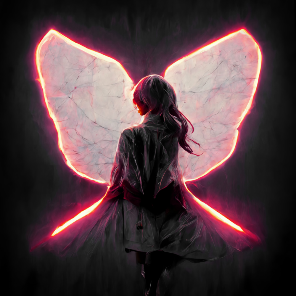 Arte de pared de vidrio de Io volando || Collezione di designer