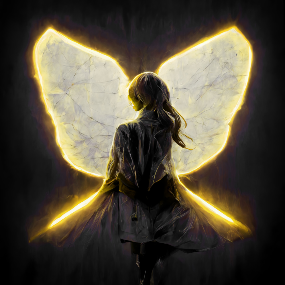 Arte de pared de vidrio de Io volando || Collezione di designer