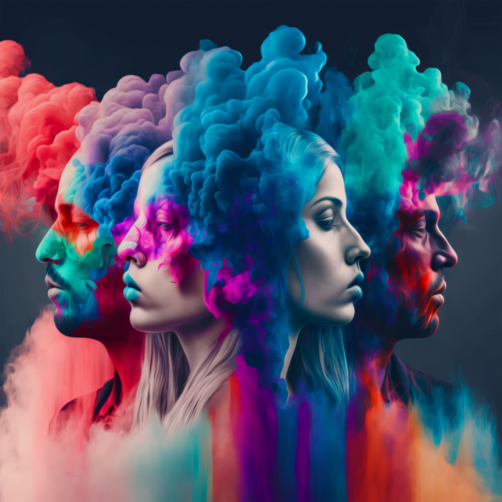 Geräucherte Gedanken || Designer -Sammlung Glasbild