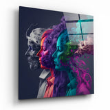 Quadro in vetro Smoked Thoughts || Collezione Designer - 40x40 cm