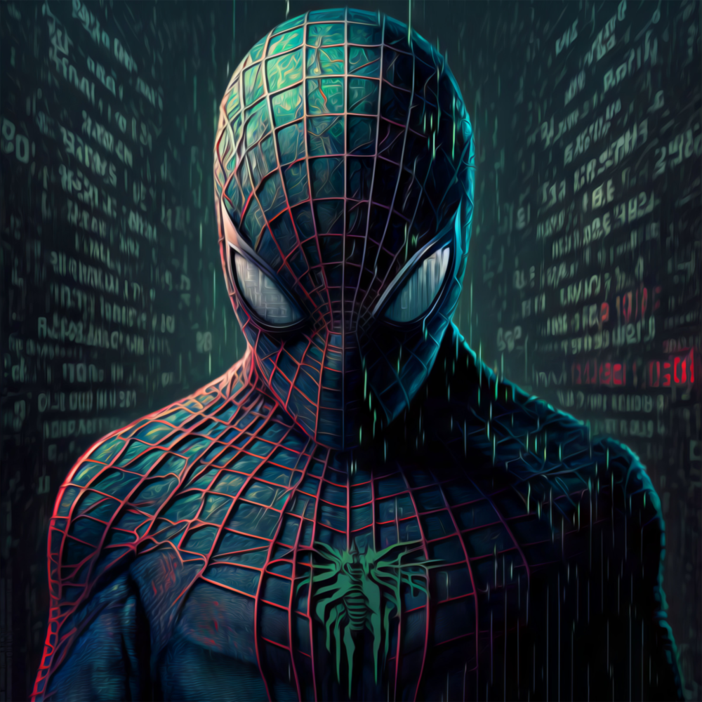 Arte de pared de vidrio de Iconico Spiderman || Collezione di designer