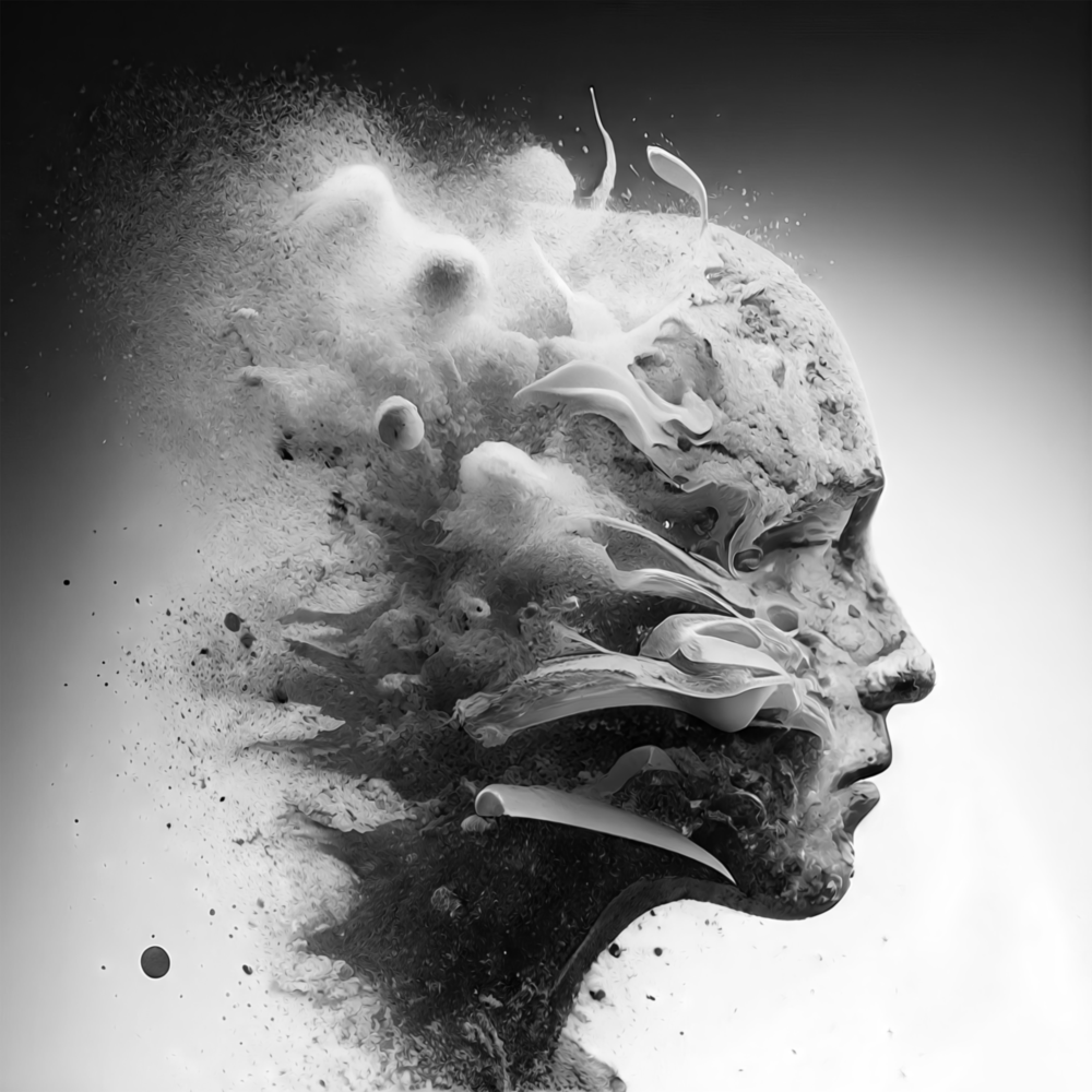 Geräucherte Gedanken || Designer -Sammlung Glasbild