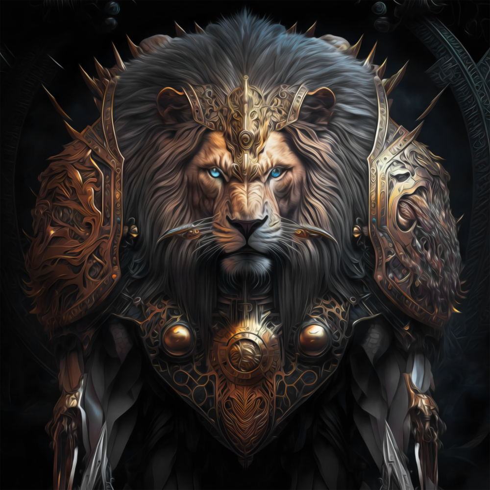 Arte de pared de vidrio de Lion King || Collezione di designer