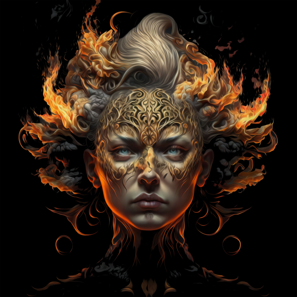 The Wrath of the Woman Glass Wall Art  || Designer Collection