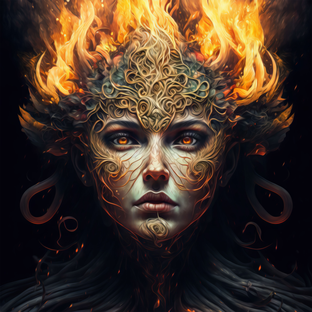 The Wrath of the Woman Glass Wall Art  || Designer Collection