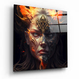 Quadro in vetro The Wrath of the Woman || Collezione Designer - 40x40 cm