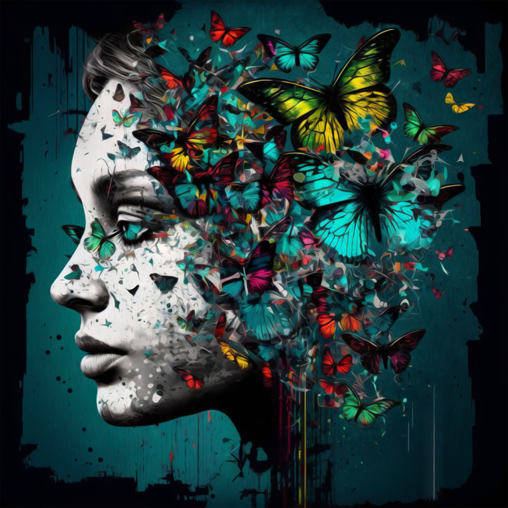 Arte de pared de vidrio de Pensieri di farfalla || Collezione di designer