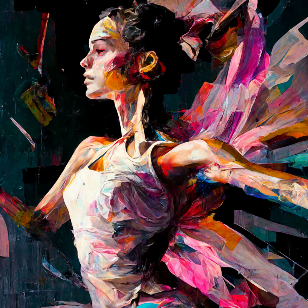Arte de pared de vidrio de Ballerina || Collezione di designer