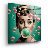Quadro in vetro Pop Art Elegant Classic Starlet || Collezione Designer - 40x40 cm