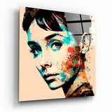 Glasbild Pop Art Elegant Classic Starlet || Designer-Kollektion - 40x40 cm