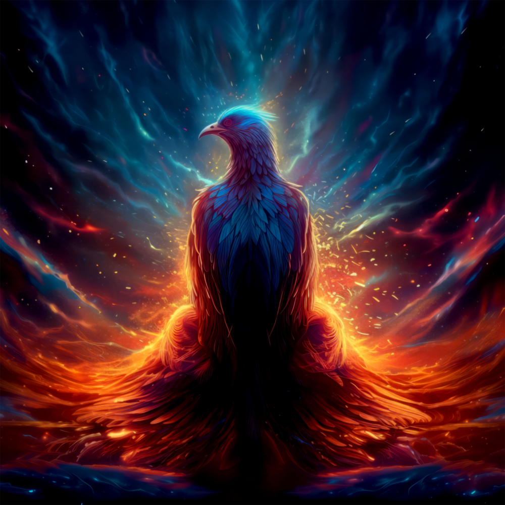 Arte della parete di vetro Phoenix || Collezione designer