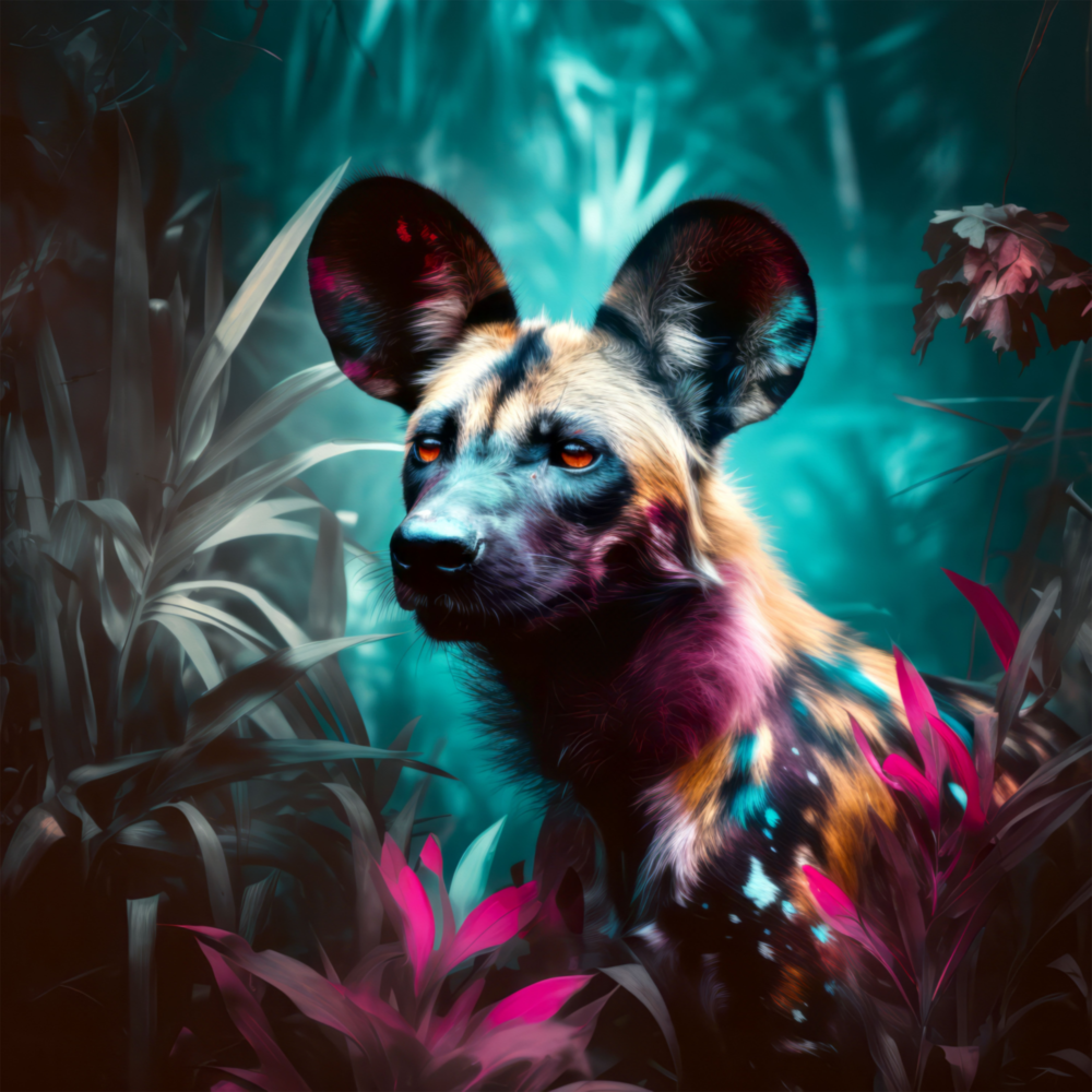 Arte de pared de vidrio de Forest Dog || Collezione designer