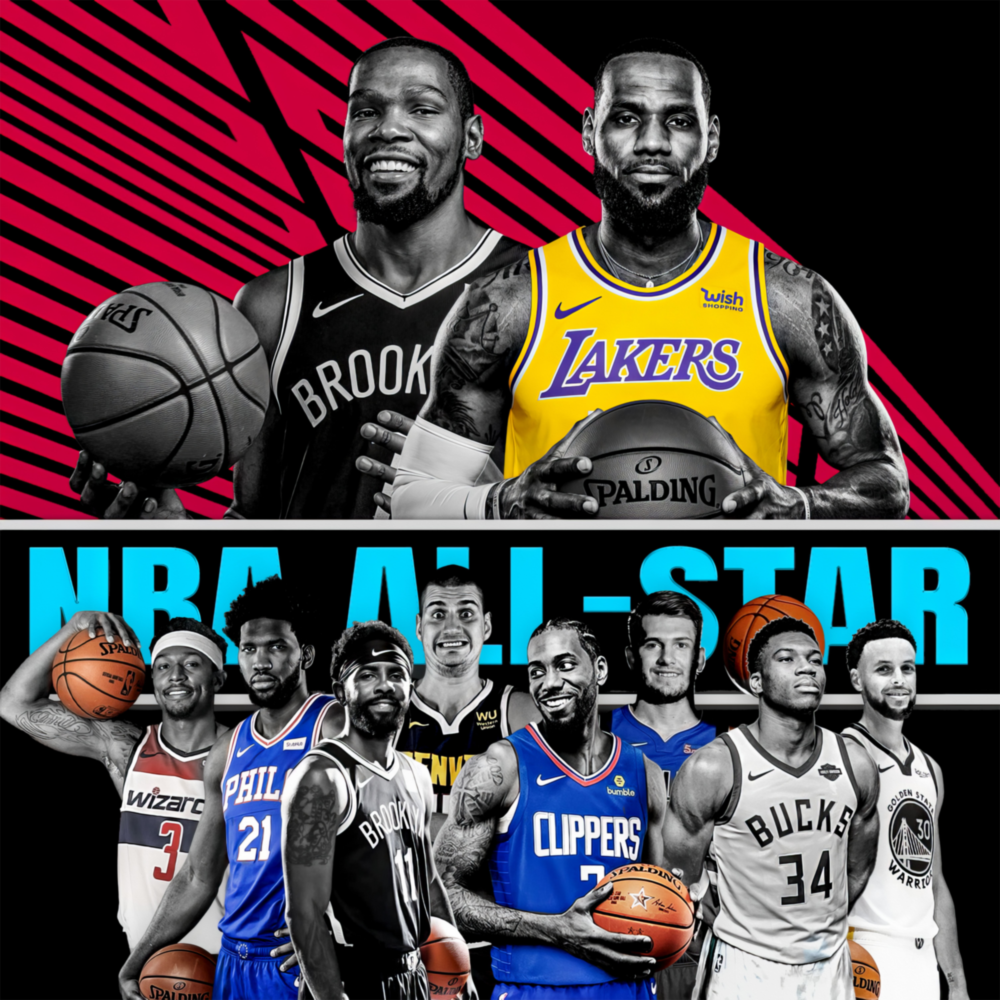 Arte de pared de vidrio de NBA All Star