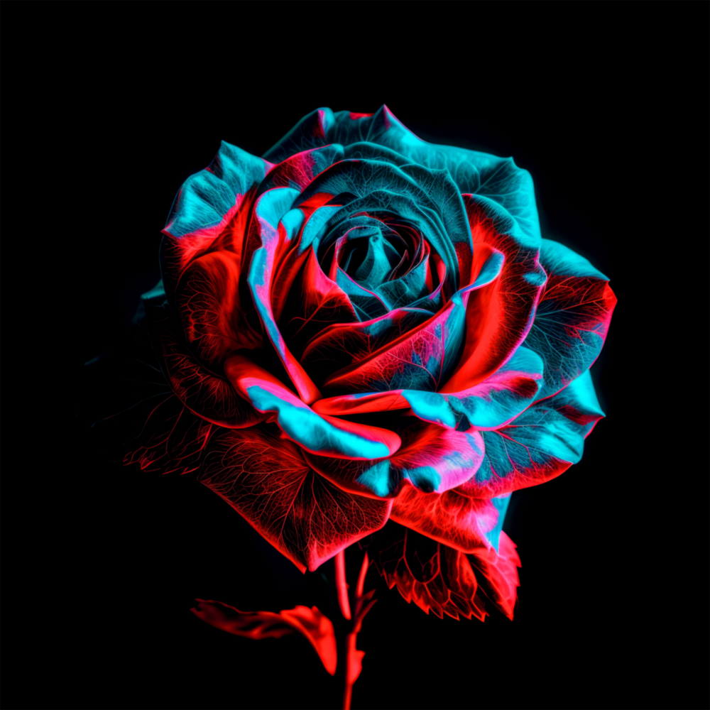 Arte della parete di vetro Rosa