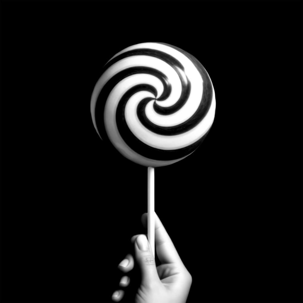 Arte de pared de vidrio de Monocroma Lolipop