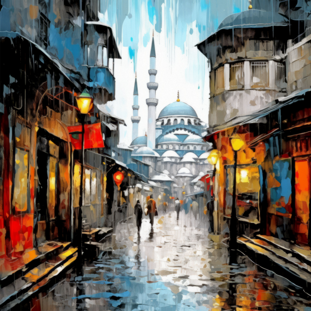 Arte de pared de vidrio de Istanbul