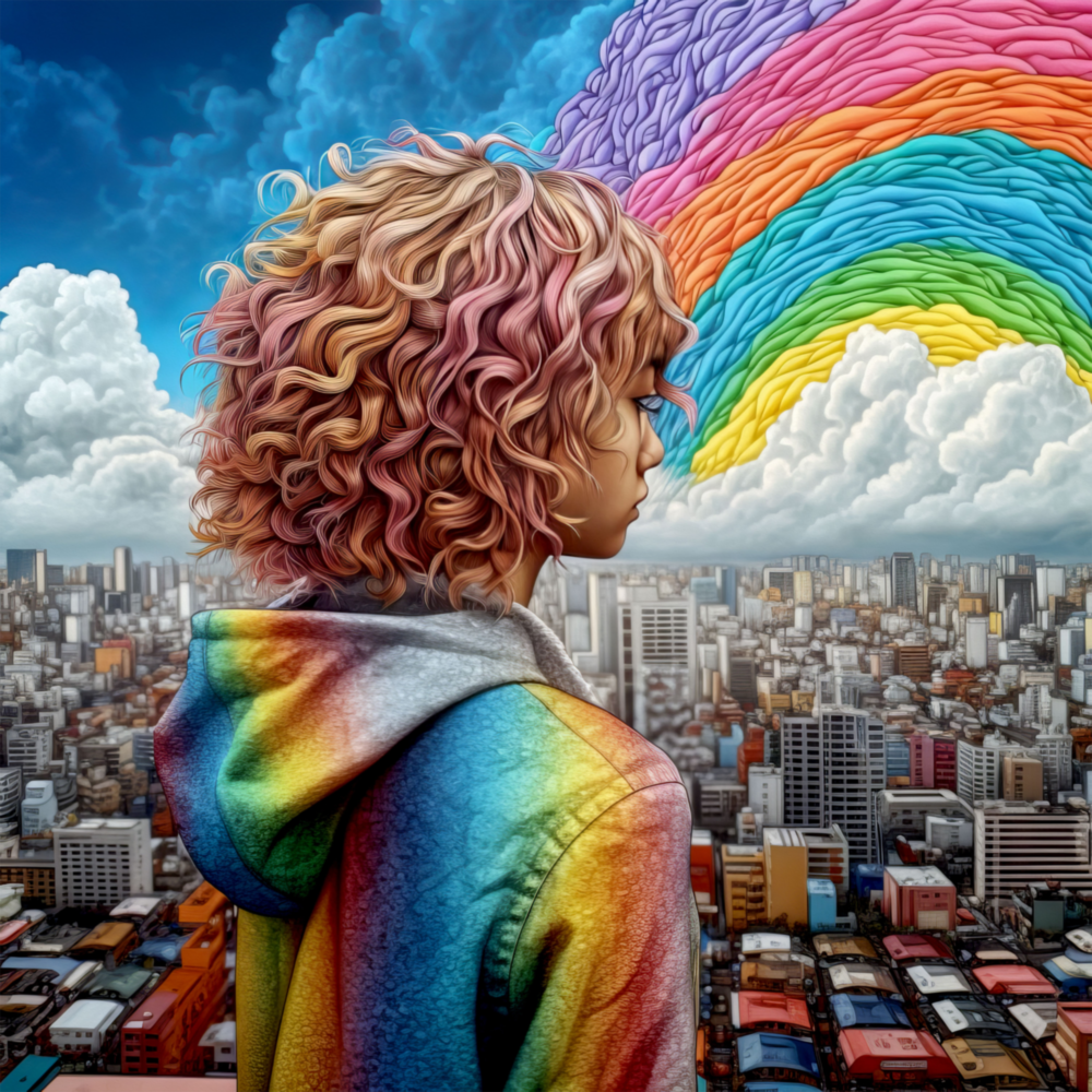 Arte de pared de vidrio de Sogni arcobaleno