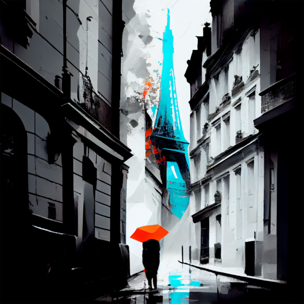 Arte de pared de vidrio de Eiffel