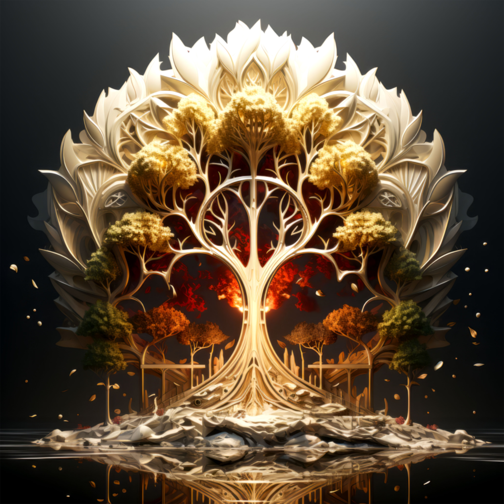 Lebensbaum || Designer -Sammlung Glasbild